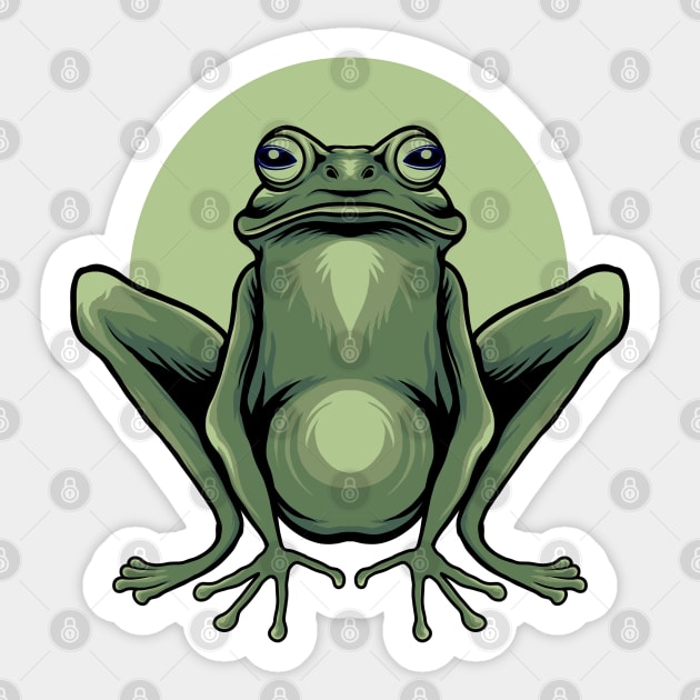 Green frog Sticker by Tuye Project